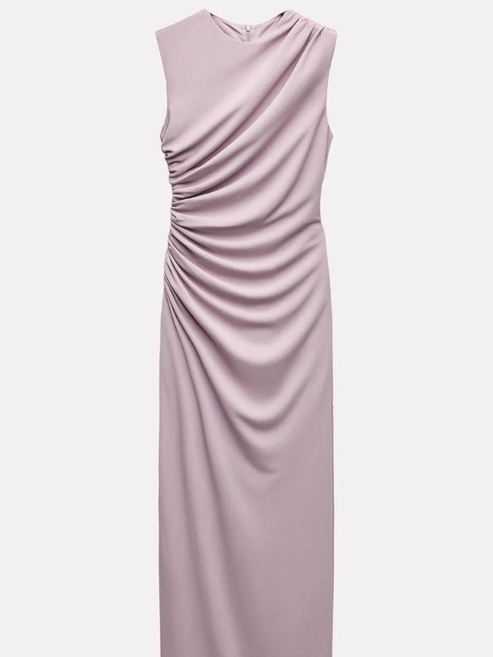 Zara Dusky pink Sleeveless Ruched Maxi Dress
